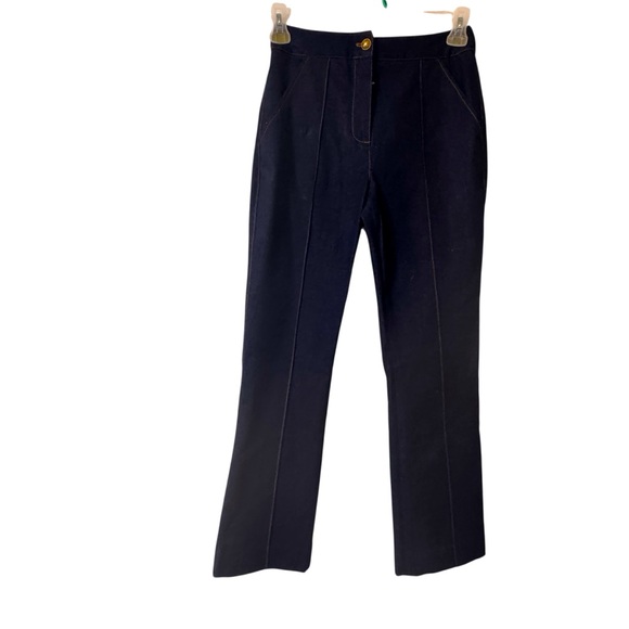 Veronica Beard Kimra dark oxford denim straight leg pants size 4 - Picture 1 of 13